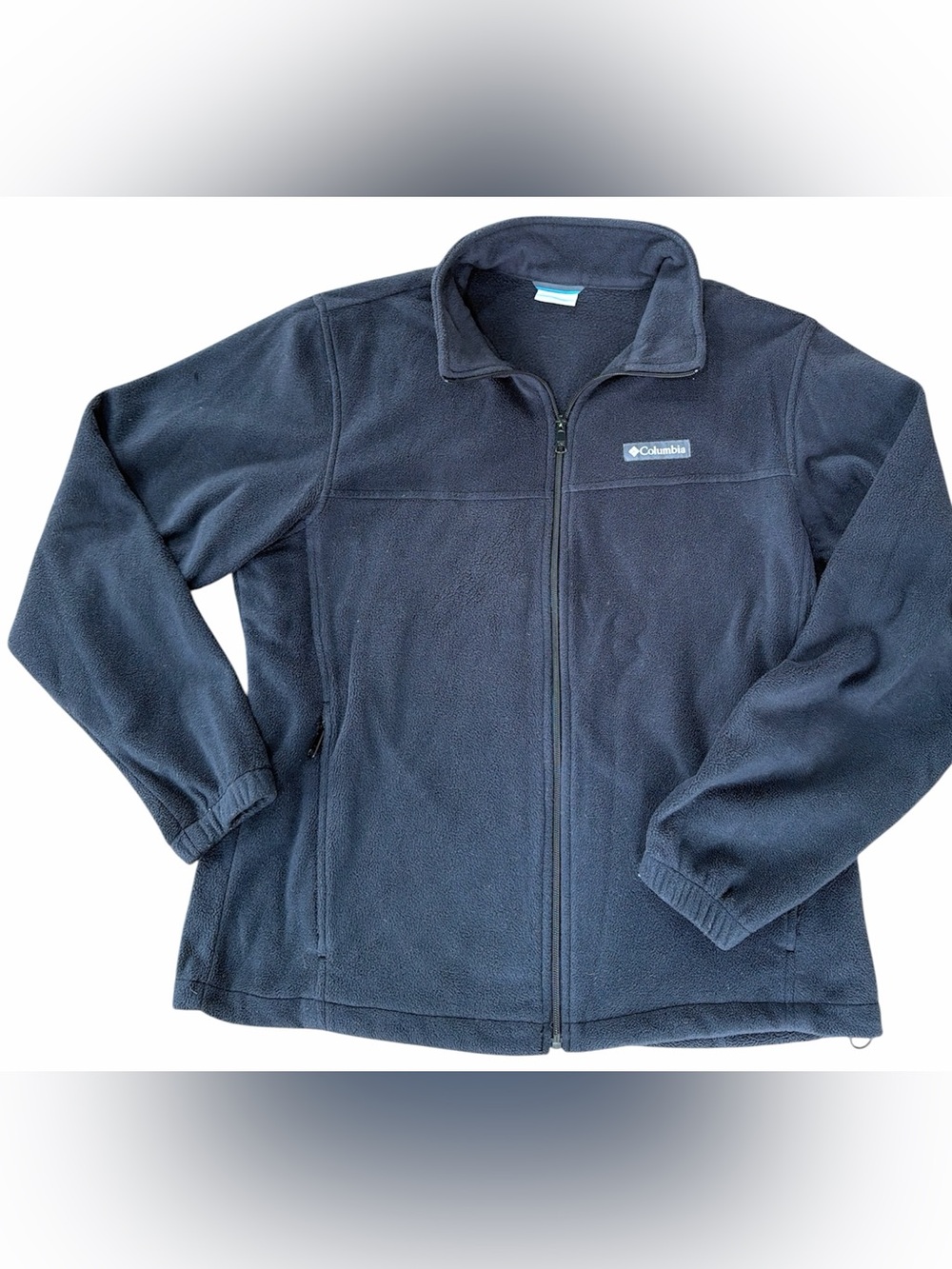 Columbia Fleece Jacket Men’s L Dark Gray Pockets Full Zip EUC
